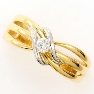 C&A Platinum Yellow Gold Yellow Gold (18K) Platinum 900 Band Ring (Pre-Owned)