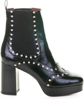 Roberto Festa Milano Clairine Enkellaarsjes met hak - Dames - Schoenen - Zwart - Maat: 38 1/2 EU Leer