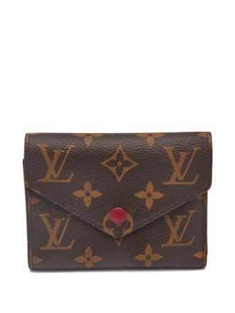 Louis Vuitton Victorine portemonnee met gecoat canvas - Bruin