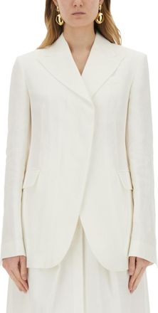 Sportmax White Notched Lapel Blazer
