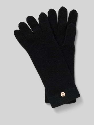 Fraas Kaschmirhandschuhe mit Label-Applikation in Black, Gr&ouml;&szlig;e 1
