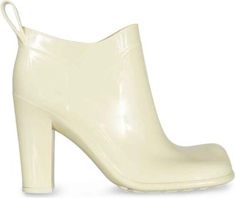 Bottega Veneta Shine Rubber Boots - Dames - Laarzen met Hak - Beige - 36 EU - Schoenen