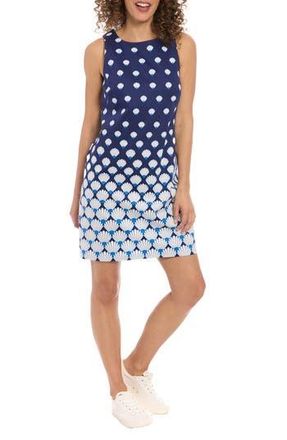 London Times Sateen Shift Dress in Navy/White at Nordstrom Rack, Size 4