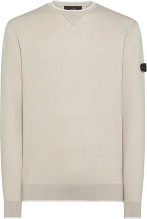 Peuterey Trui met ronde hals en logo detail - Heren - Sweatshirts - Beige - L - Katoen - Hoodies & sweatvesten
