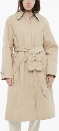 Woolrich Solid Lightweight Cotton Trench Coat size Xl