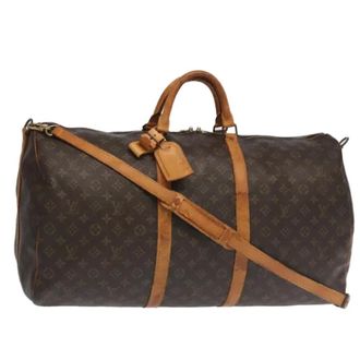 Louis Vuitton Pre-owned Weekend Bags, female, Brown, Size: ONE SIZE Pre-owned Canvas Weekend Bag