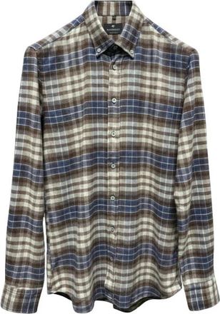 Bastoncino Geknoopte Geruite Overhemd - Heren - Casual Overhemden - Veelkleurig - 3XL - Overhemden