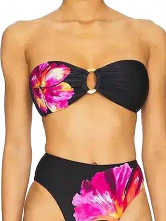 L*Space Jasper Bikini Top In After Midnight Hibiscus