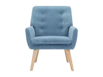 VENTE-UNIQUE.COM Sill&oacute;n cl&aacute;sico tela azul