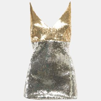 Victoria Beckham Gold/silver Sequin Cami Top