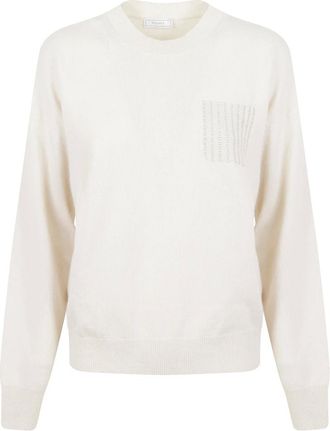 PESERICO Jersey de punto con cuello redondo - Knitwear - Mujer - Beige - L
