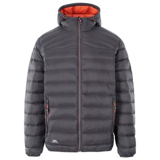 Trespass Mens Whitman II Down Jacket (Dark Grey/Burnt Orange) - Size Large