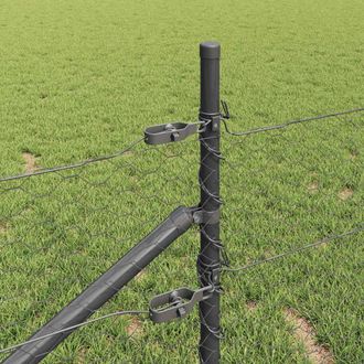 Berkfield Home Hexagon Fence Grey 0.5x50 m Steel