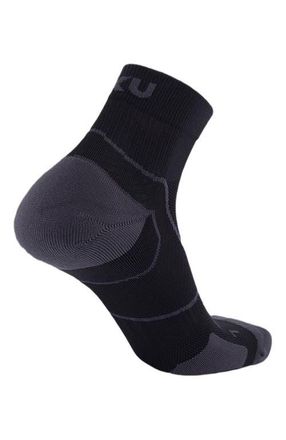 2XU Vectr Cushion 1/4 Crew Socks in Black/titanium at Nordstrom, Size X-Large