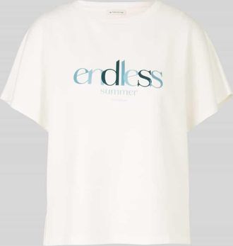 Tom Tailor Comfort Fit T-Shirt in Offwhite, Gr&ouml;&szlig;e XXXL
