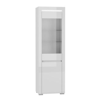Petits Meubles Vitrina 2 puertas con led paneles laminados blanco