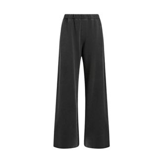 Moschino Geverfde katoenen fleece broek - unisex - Sweatpants - Zwart - XS - Katoen - Broeken