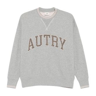 Autry Cotton Logo Sweatshirt - Dames - Sweatshirts - Grijs - M - Katoen - Hoodies & sweatvesten