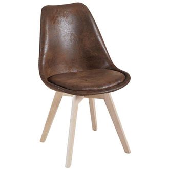 Regalos Miguel Sillas Comedor - Silla Synk Vintage - Marr&oacute;n