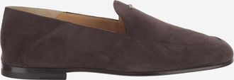Tod's Womens Loafers Suede Dark Brown
