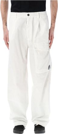 C.P. Company Microreps Cargo Broek - Heren - Wijde Broeken - Wit - 2XL - Katoen - Broeken