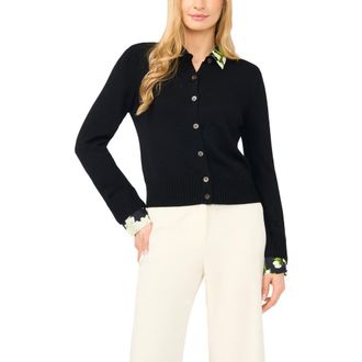 Ted Baker Hebe Twofer Cardigan in Rich Black at Nordstrom, Size X-Small