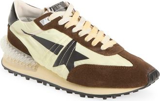 Golden Goose Spur Running Marathon Sneaker in Lime Yellow/Brown/black at Nordstrom, Size 42