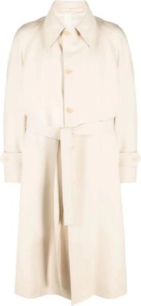 Giuliva Heritage Collection Ivoor Raglan Mouw Jas - Heren - Trenchcoats - Beige - L - Jassen