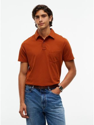 Tommy Hilfiger Mens Regular Fit Jersey Pocket Polo - Cinnamon Russet - XXXL