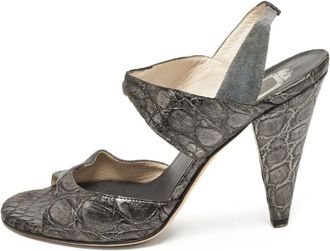 Dior Sandali con cinturino posteriore 100mm - Grigio