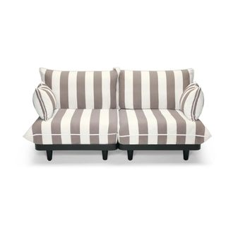 Fatboy Paletti Outdoor Lounge Sofa, weiss / kakao gestreift