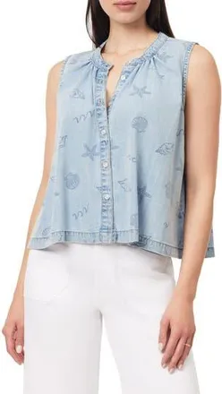 Kensie Easy Button Down Tank in Logan Print at Nordstrom Rack, Size X-Large