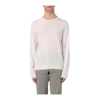 HUGO BOSS Truien & Vesten, Heren, Wit, M, Wol, Merino Wool Crew Neck Sweater
