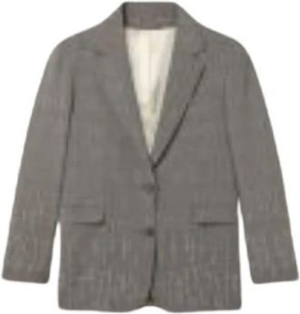 Golden Goose Jassen - Dames - Blazers - Grijs - S - Leer - Jassen