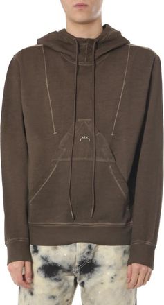 A-Cold-Wall* Funnel Neck Hoodie - Heren - Hoodies - Bruin - S - Hoodies & sweatvesten