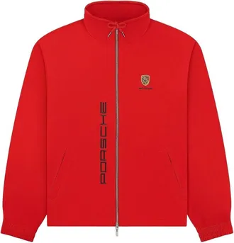 Aim&eacute; Leon Dore x Porsche Nylon Track Jacket Tango Red FW25WJ071-TANG