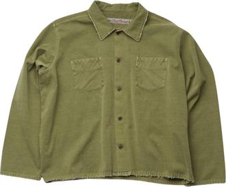 Stockholm Surfboard Club Club Overshirt - Heren - Casual Overhemden - Groen - M - Katoen - Overhemden