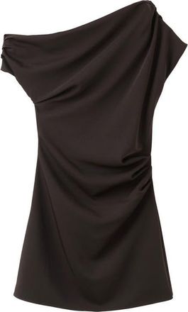 Mango One-Shoulder Minidress in Brown at Nordstrom, Size 2