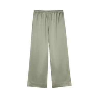By Malene Birger Wide Trousers, female, Green, Size: XS Cabello Wide-Leg Trousers