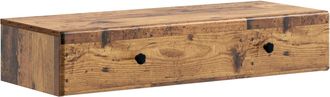vidaXL Mesa Lateral Montada En La Pared Madera Envejecida Vidaxl