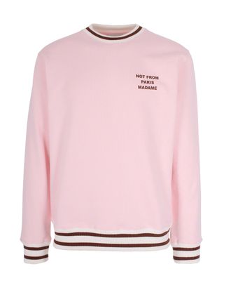 Dr&ocirc;le de Monsieur French Terry Sweatshirt with Slogan Print