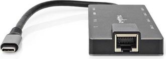 Nedis Adaptador De Multiples Puertos Usb Usb 32 Gen 1 Usb C Macho Rj45 Hembra Salida Hdmi - Sd 2x Usb C 35 Mm Hembra 3x Usb A Hembra 5 Gbps 020 M Redondo Ch