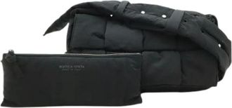 Bottega Veneta Pre-owned Padded Tech Cassette Nylon Shoulder Bag - Dames - Vintage Schoudertas - Zwart - ONE Size - Nylon - Vintage