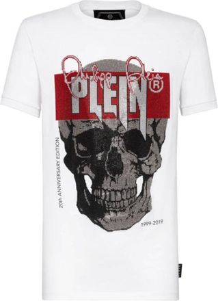Philipp Plein Heren, Tops, Wit, Maat: 2XL Katoen