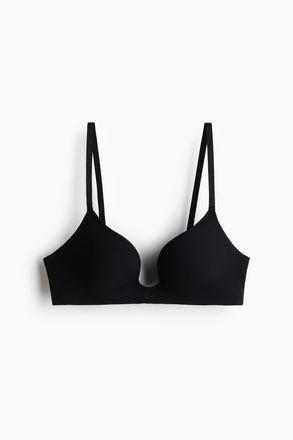 H&M B&uuml;gelloser Push-up-BH aus Microfaser - Schwarz