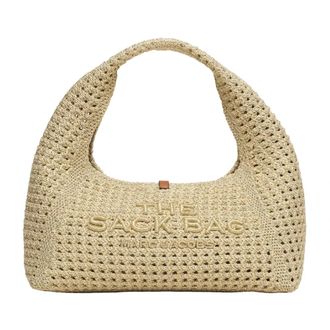 Marc Jacobs Sack Bag Haakwerk Mini Tote - Dames - Handtassen - Beige - ONE Size - Leer - Tassen