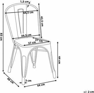 OEM Silla En Metal Blanco Mate Con Asiento De Madera Clara - Estilo Industrial