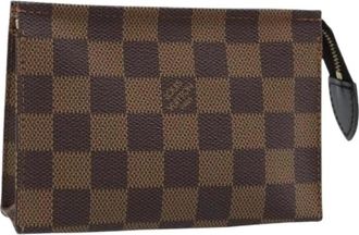 Louis Vuitton Pre-owned Damier Ebene Pouch - Dames - Vintage Clutch - Bruin - ONE Size - Vintage