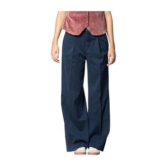 Mason's Wide Trousers, female, Blue, 3XS, Ny Wide Pinces Chino Trousers