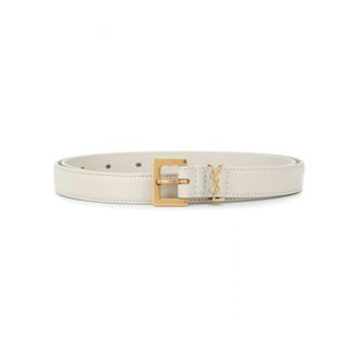 Saint Laurent Dames, Accessoires, Wit, Maat: 80 CM Leer
